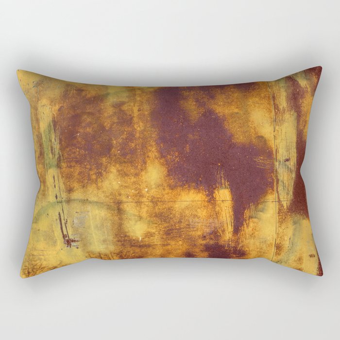 Old rusty steel metal background texture.  Rectangular Pillow