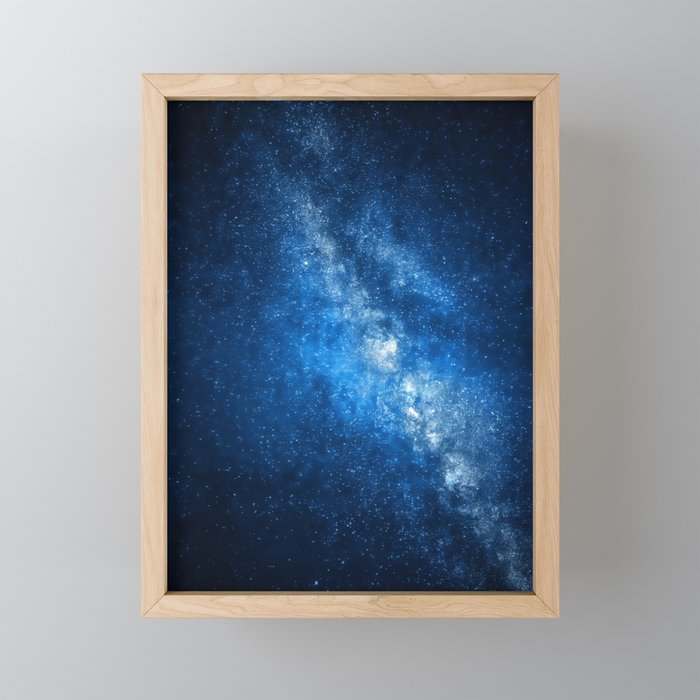 Azure Milky Way Framed Mini Art Print