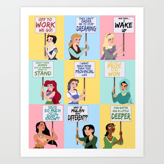 Protest Princesses Art Print