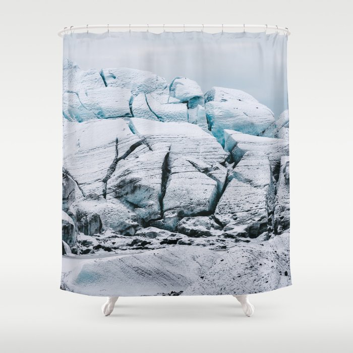 Glacial World of Iceland - Landscape Photography Shower Curtain
