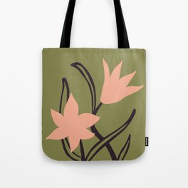 matisse inspired flowers | pink and green Tote Bag