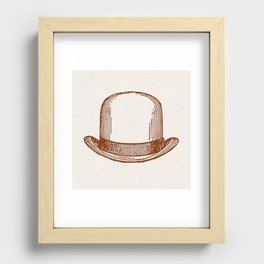 Vintage Bowler Hat Recessed Framed Print