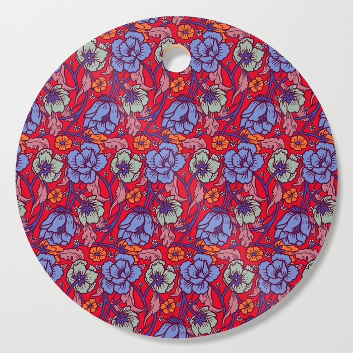 Red and blue Cutting Board
