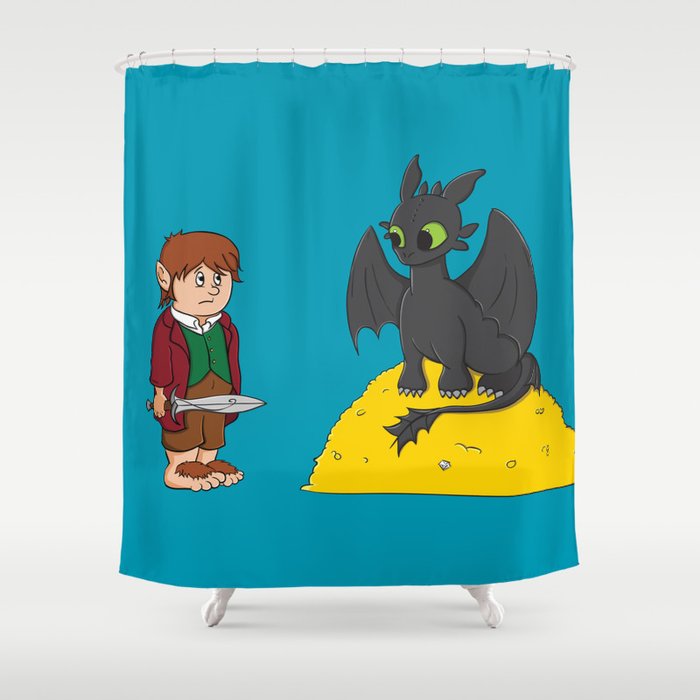 How to Train Your Hobbit Shower Curtain