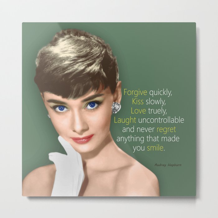 Movie star art - Audrey Hepburn Metal Print
