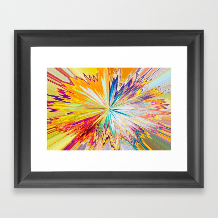 Rainbow Explosion Framed Art Print