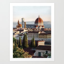 Florence Italy in Watercolor Art Print