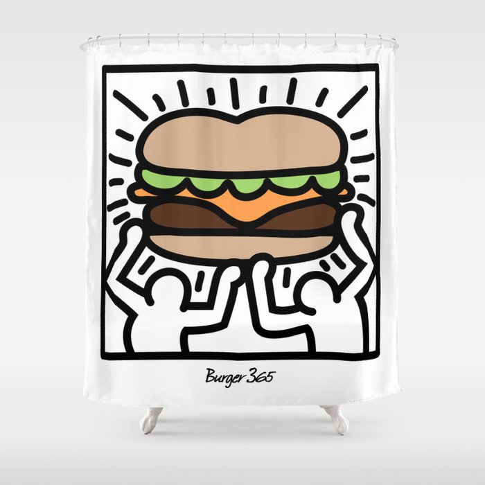 Pop Art Burger #1 Shower Curtain