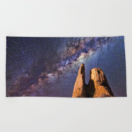 Night sky iii - galaxy Beach Towel