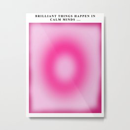 Spiritual Pink Aura Gradient Ombre Sombre Abstract  Metal Print | Meditation, Graphicdesign, Typography, Abstract, Self Healing, Yoga, Ombre, Minimal, Healing, Pink 