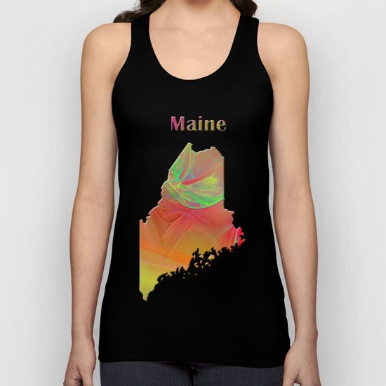 Maine Map Unisex Tank Top