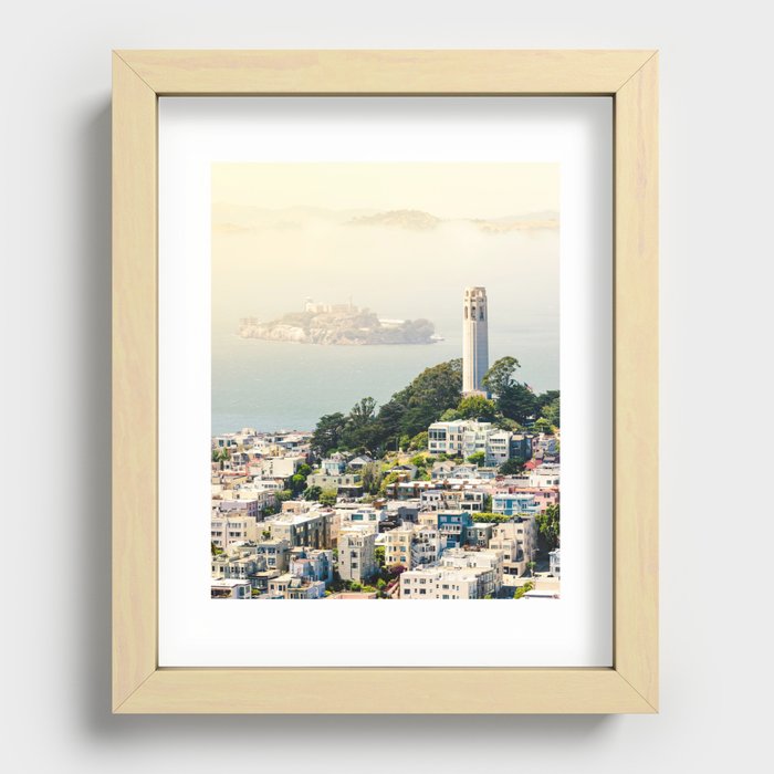 San Francisco View of Coit Tower Recessed Framed Print