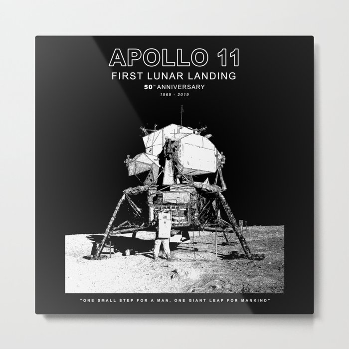 Apollo 11-50th Anniversary,Logo,Lunar Landing,Moon.Space 2 Metal Print