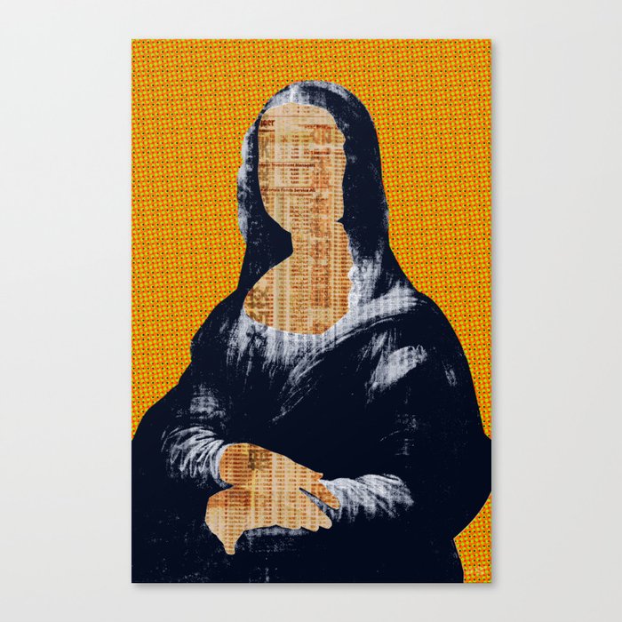 Mona Lisa · yellow press Canvas Print