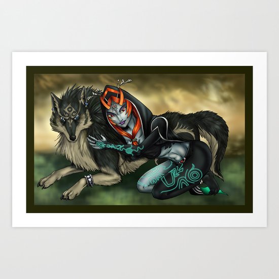 Link and Midna Art Print
