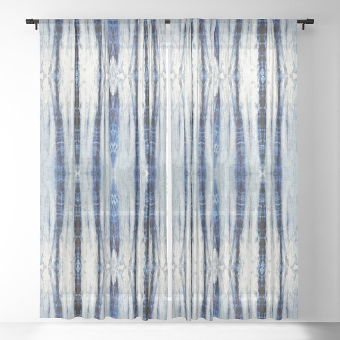Nori Blue Sheer Curtain