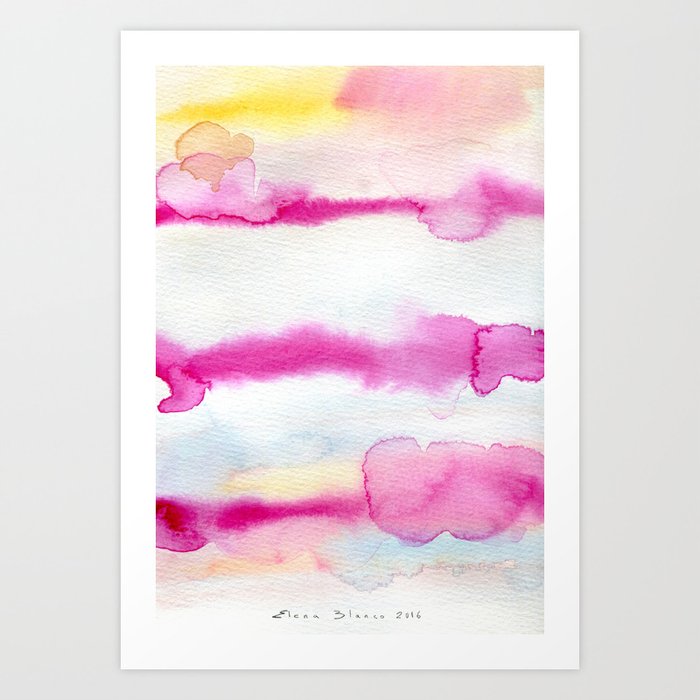 Smudge in pink Art Print by Dreamy Me | Society6