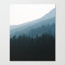 Hazy British Columbia Mountains Canvas Print