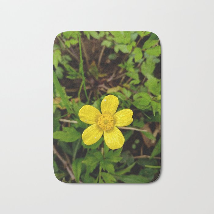 Yellow Spring Flower Bath Mat