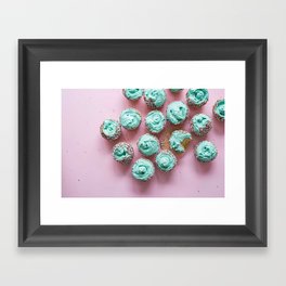 Blue Cupcakes Framed Art Print