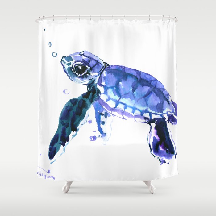 Cute Baby Turtle Blue Turtle Art Turtle Illustration Nursery