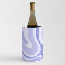 Modern Retro Liquid Swirl Abstract in Light Lavender Purple Wine Chiller