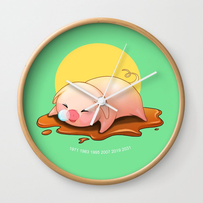 Year of the Pig Wall Clock