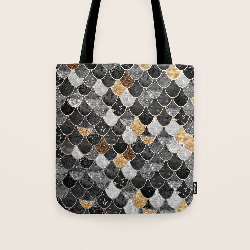 black gold tote bag