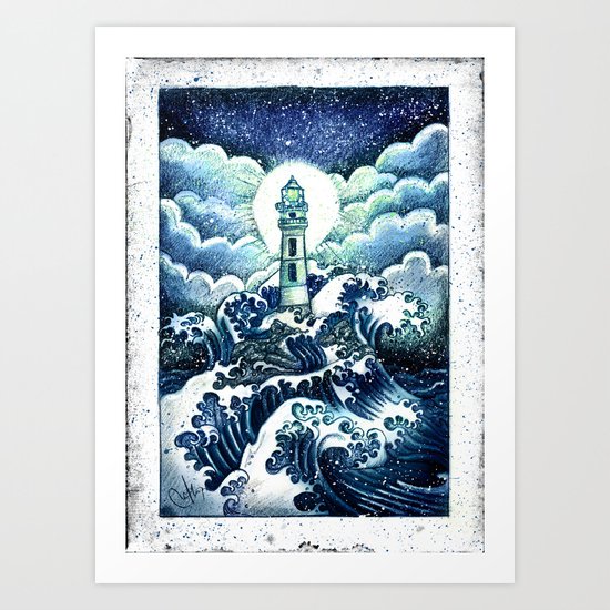 even in the darkest night light will prevail Art Print