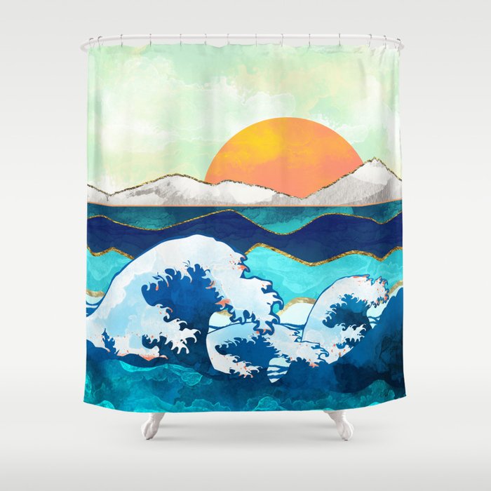 Stormy Waters Shower Curtain