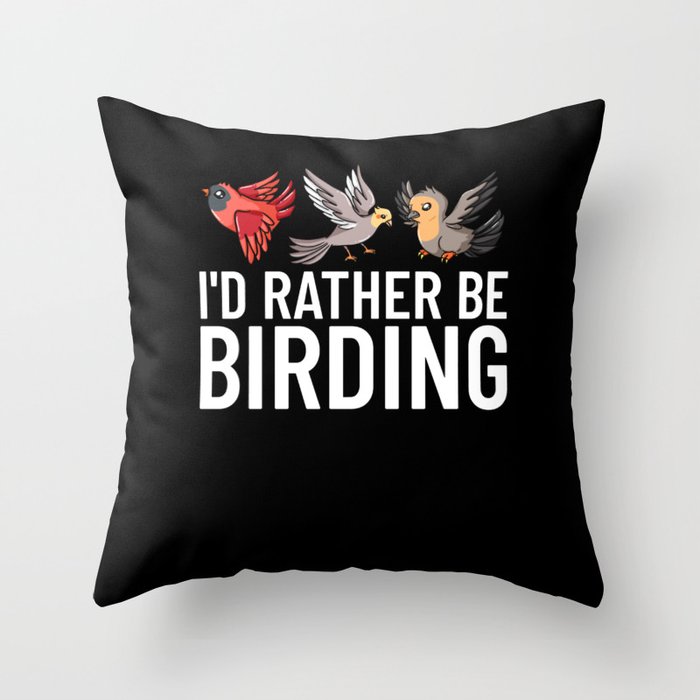 Bird Watching Birding Binocular Camera Beginner Throw Pillow