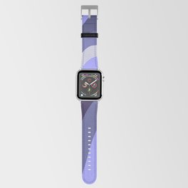 Retro Waves Abstract Pattern in Deep Periwinkle Purple Tones Apple Watch Band