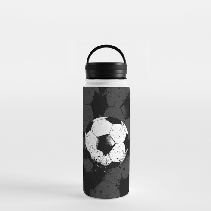 Soccer-Sports-Football-Ball-Goal-Game Water Bottle by StabbedHeartDesigns