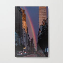 Rainbow in NYC  Metal Print | Photo, Color, Nycstreet, Urban, Nyc, Rainbowsky, Digital, Uniquephoto, Manhattan, Newyorkphoto 
