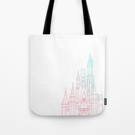 Ombre Princess Castle Tote Bag