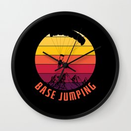 base jumping Wall Clock