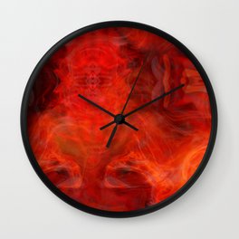 Red Shapes Wall Clock