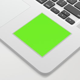 VIBRANT LIME SOLID COLOR. Plain Neon Green Sticker