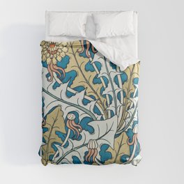 Art Nouveau Dandelion Pattern Duvet Cover