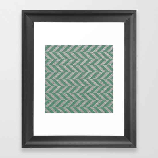 Grass Herringbone Framed Art Print