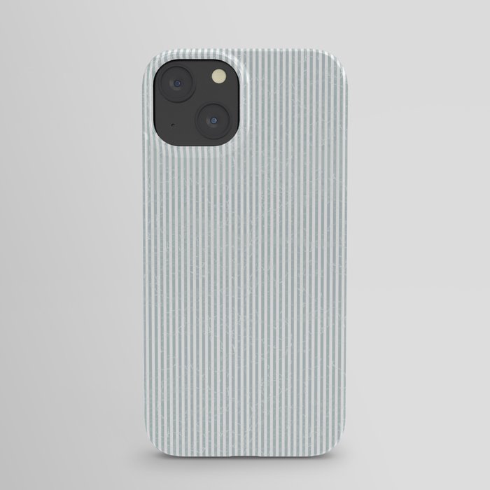 Blue - Gray Thin Stripes iPhone Case