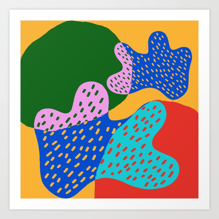 Speckles  -  Fresh Colors Modern Design Art Print