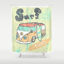 Van surf Shower Curtain