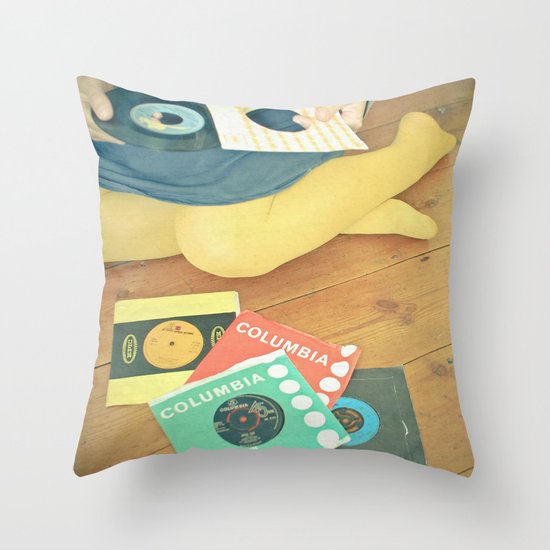 Vinyl Throw Pillow