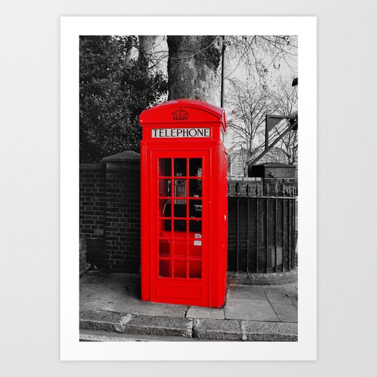 Red Telephone Box Art Print