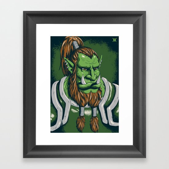 Orc Warrior Framed Art Print