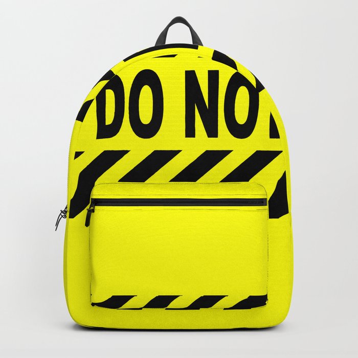 Yellow And Black Do Not Enter Sign Backpack