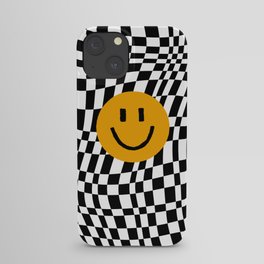 Trippy Check Smiley iPhone Case