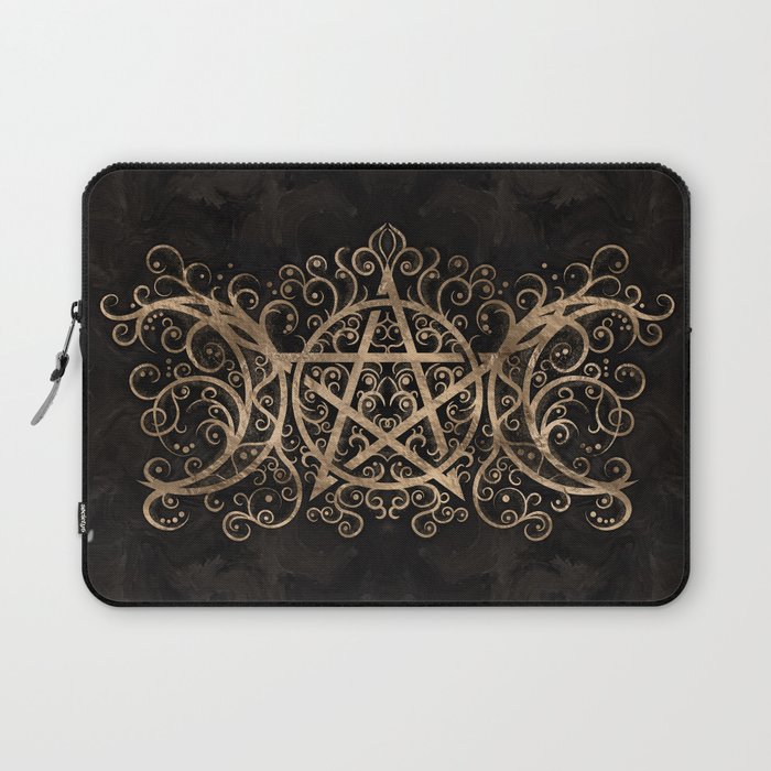 Triple Moon - Triple Goddess Pentagram Ornament Laptop Sleeve