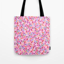 Pink Donut with Sprinkles Tote Bag